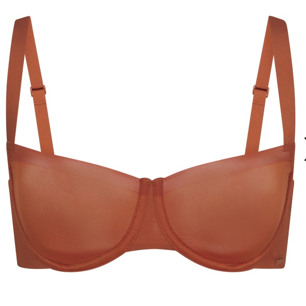 NWT SKIMS Unlined Balconette Bra in Bronze Sz 36D